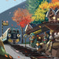 Autumn Train with Characters